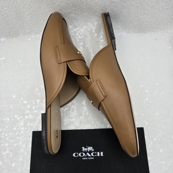 Coach Samie Classic Slide Slip-on Leather Neutral Casual Women's 9.5 - Picture 3 of 13